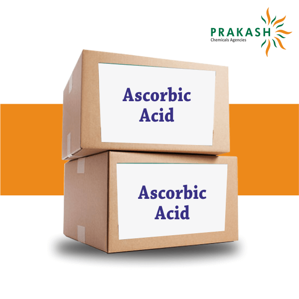 Prakash chemicals agencies Gujarat Ascorbic Acid, C6H8O6, 50 kg Standard Drum, brand offered -Imported,Indain