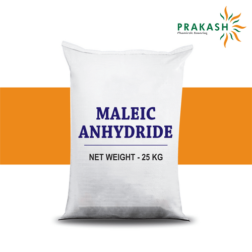 Prakash chemicals agencies Gujarat Maleic Anhydride, C4H2O3, 25Kg bag