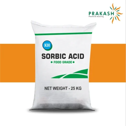 Prakash chemicals agencies Gujarat Sorbic Acid, C6H8O2, In tanker load, brand offered - Wanglong and Kunda biotechnology