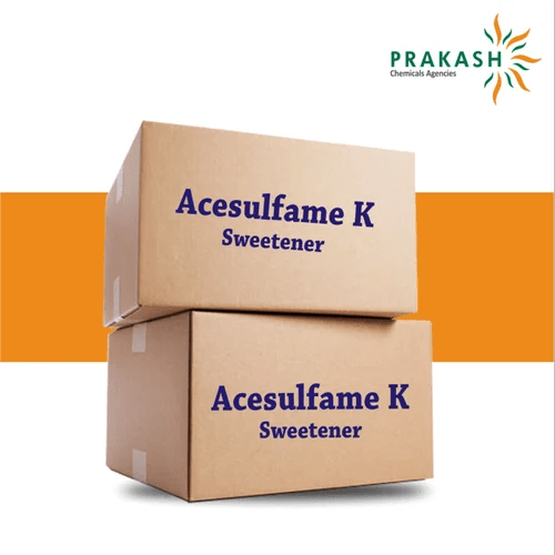 Prakash chemicals agencies Gujarat Acesulfame K, C4H4KNO4S, 50 kg 25 kgs bags, brand offered -Anhui Jinhe Industrial Co. Ltd.