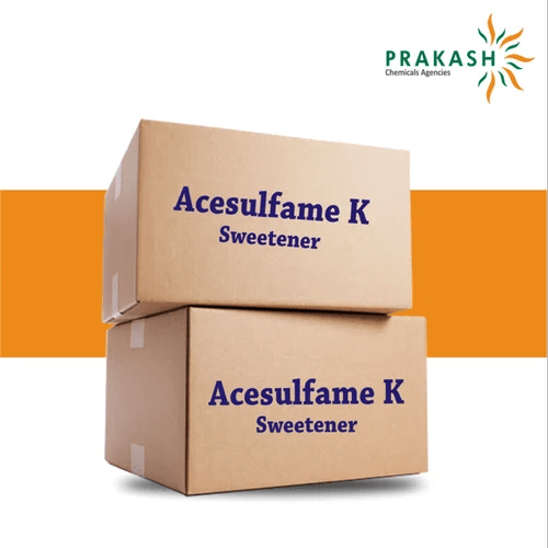 Prakash chemicals agencies Gujarat Acesulfame K, C4H4KNO4S, 50 kg 25 kgs bags, brand offered - Anhui Jinhe Industrial Co. Ltd.
